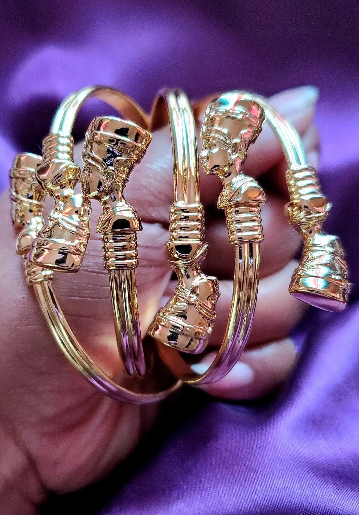 Egyptian Queen Neferti cuff bracelet beautifuleecreatedllc