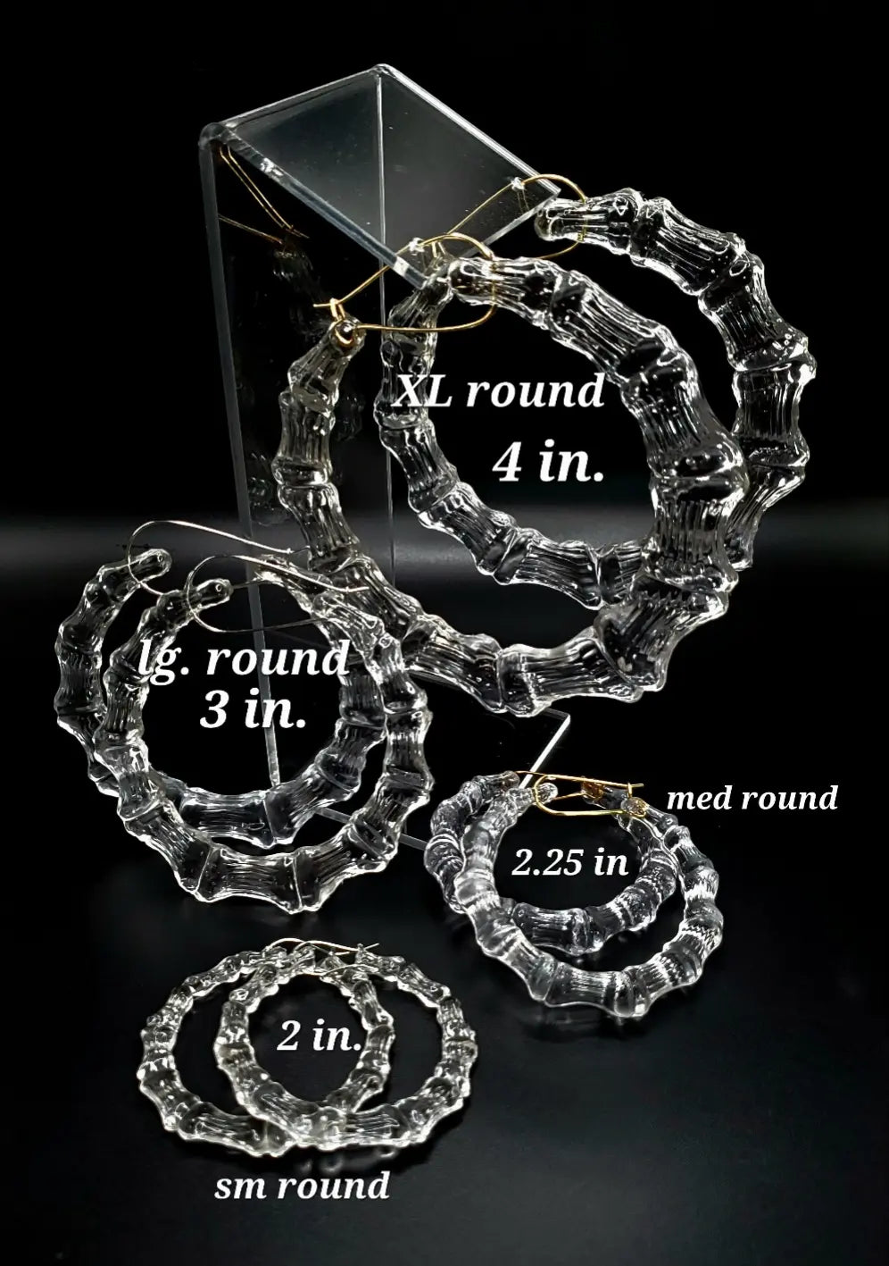 Jelly bamboo hoop earrings customizable beautifuleecreatedllc