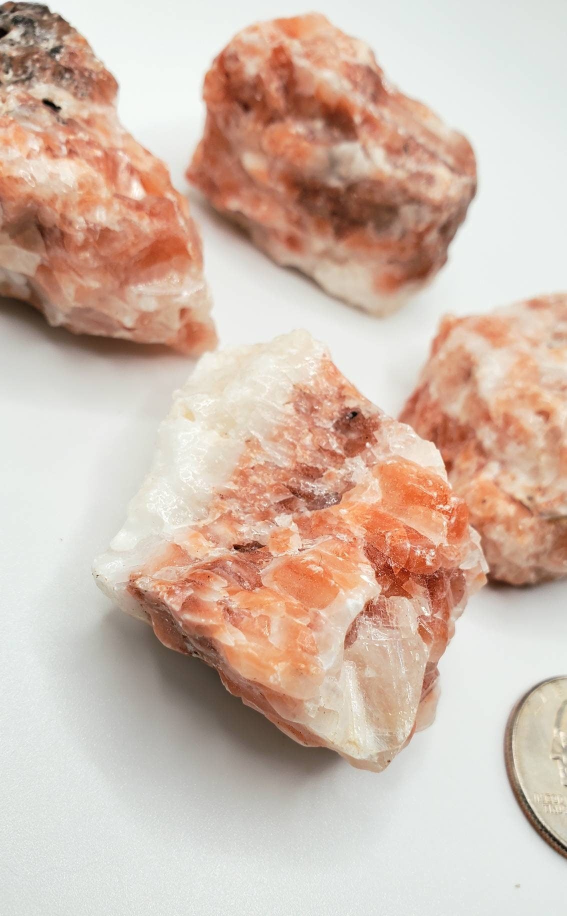 Red calcite raw crystal