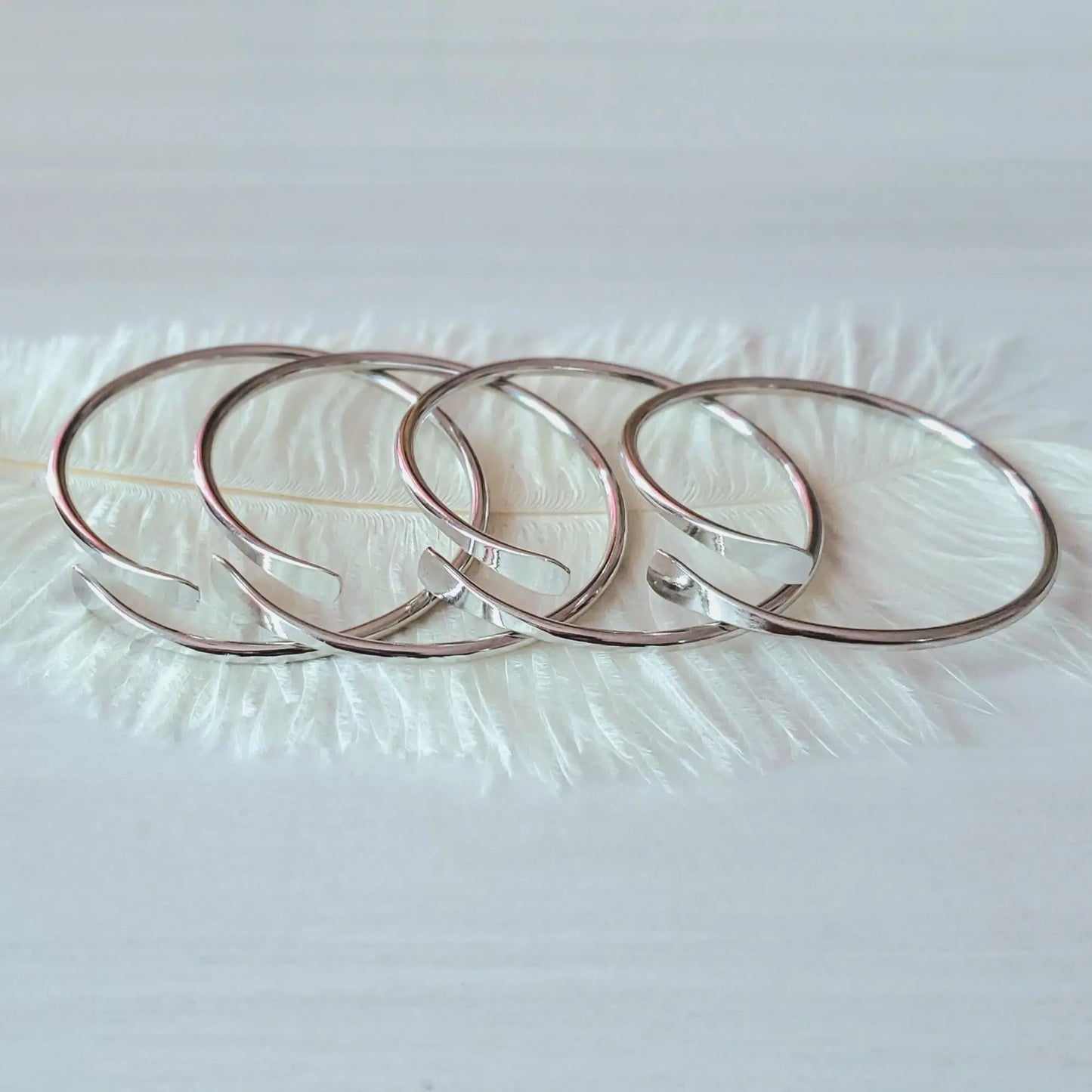Cuff bangle bracelet set adjustable bangles 2 bracelets