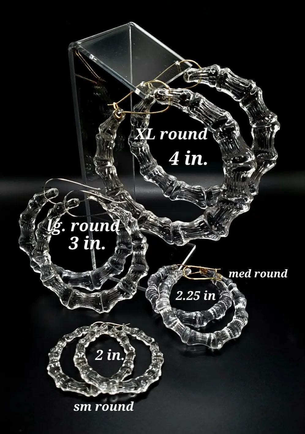 Jelly bamboo hoop earrings customizable beautifuleecreatedllc