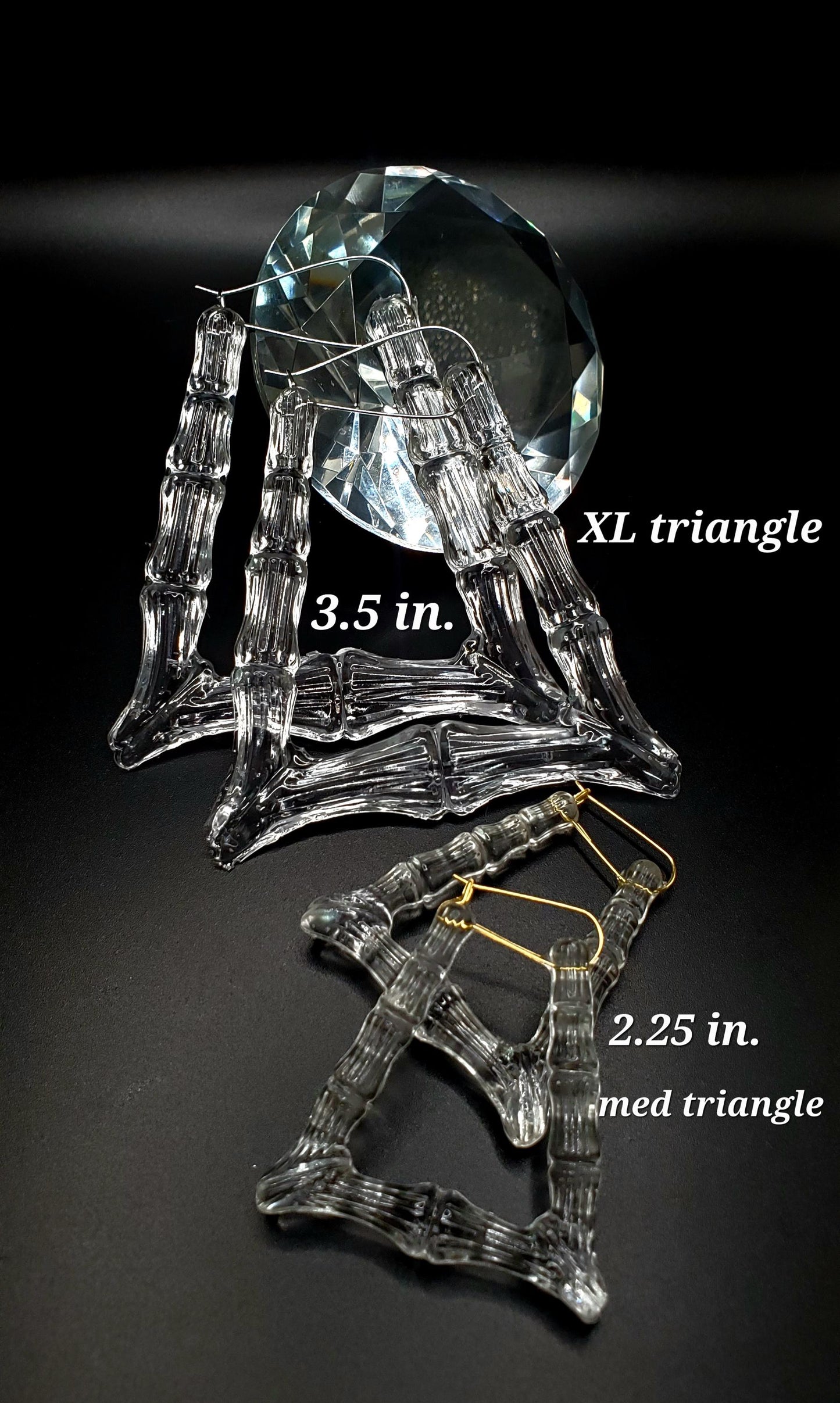 Jade inspired bamboo hoop earrings