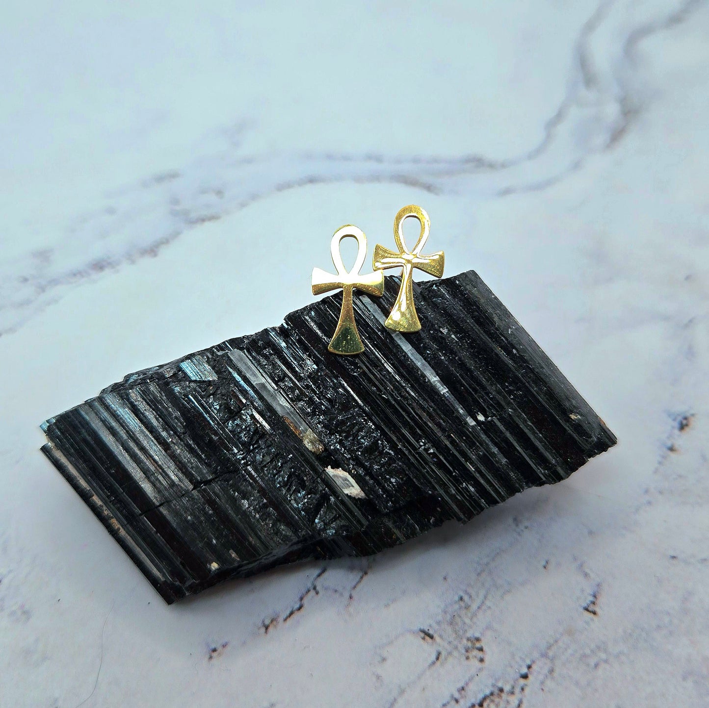 Ankh stud earrings