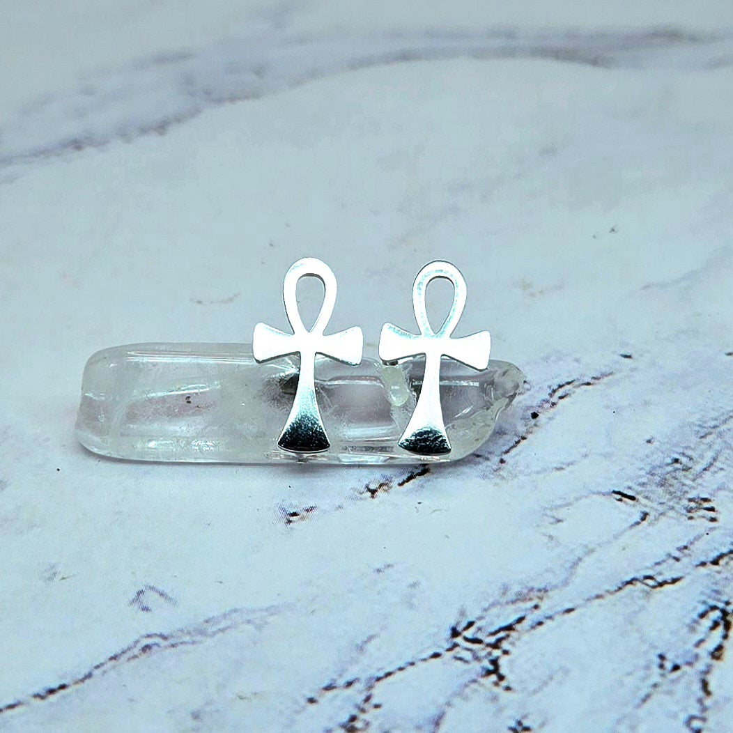 Ankh stud earrings