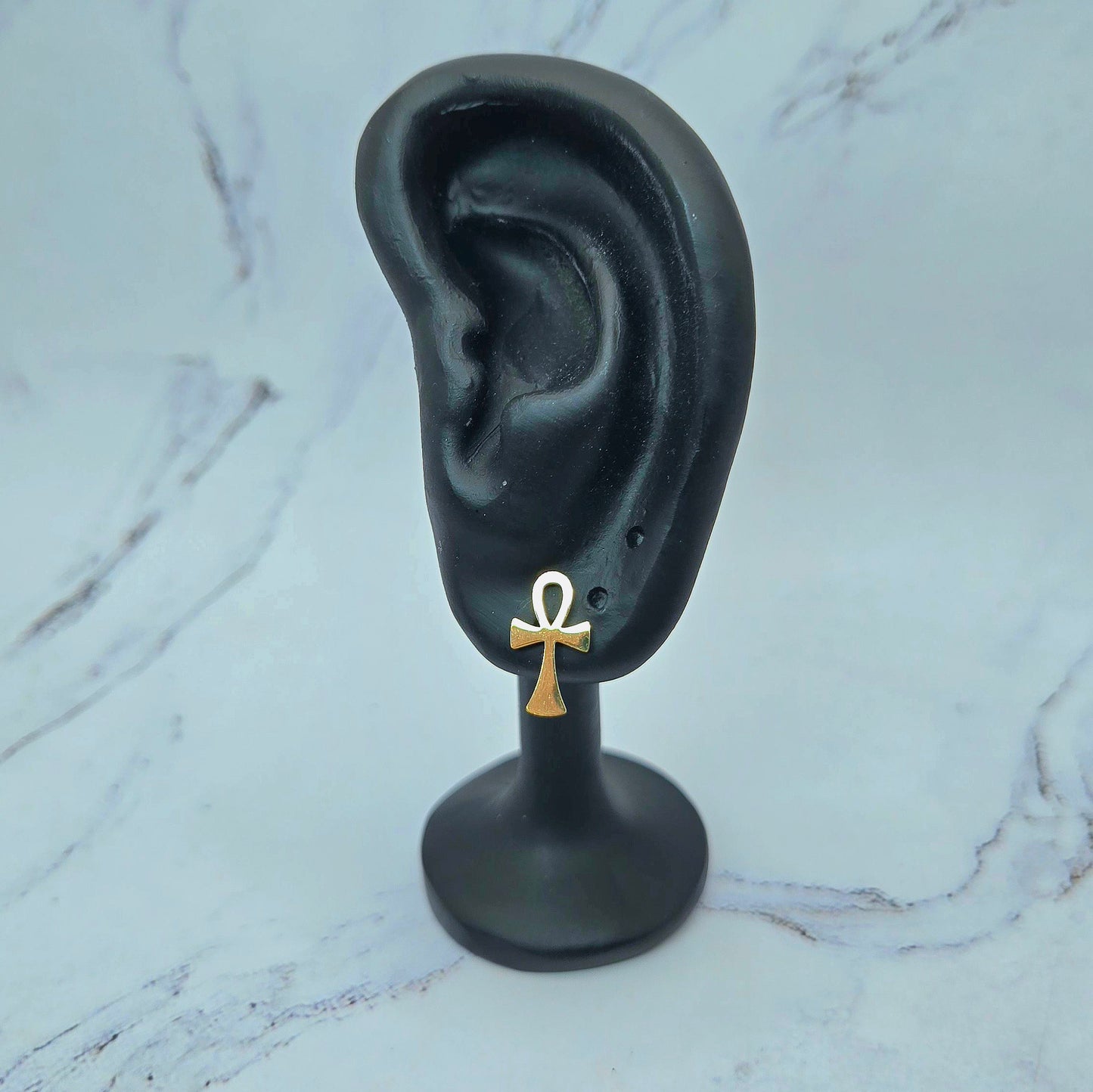 Ankh stud earrings
