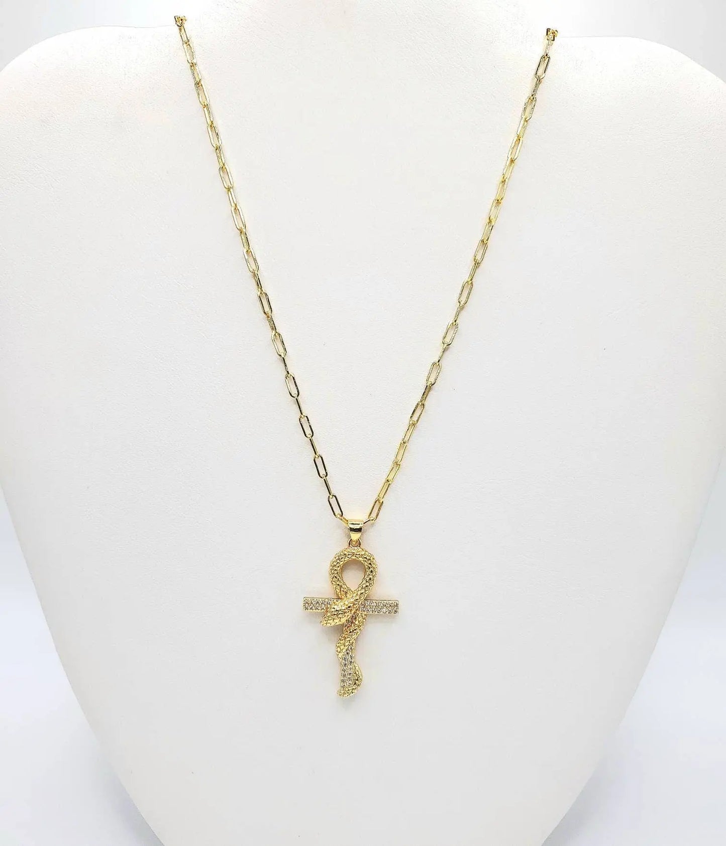 Snake ankh necklace