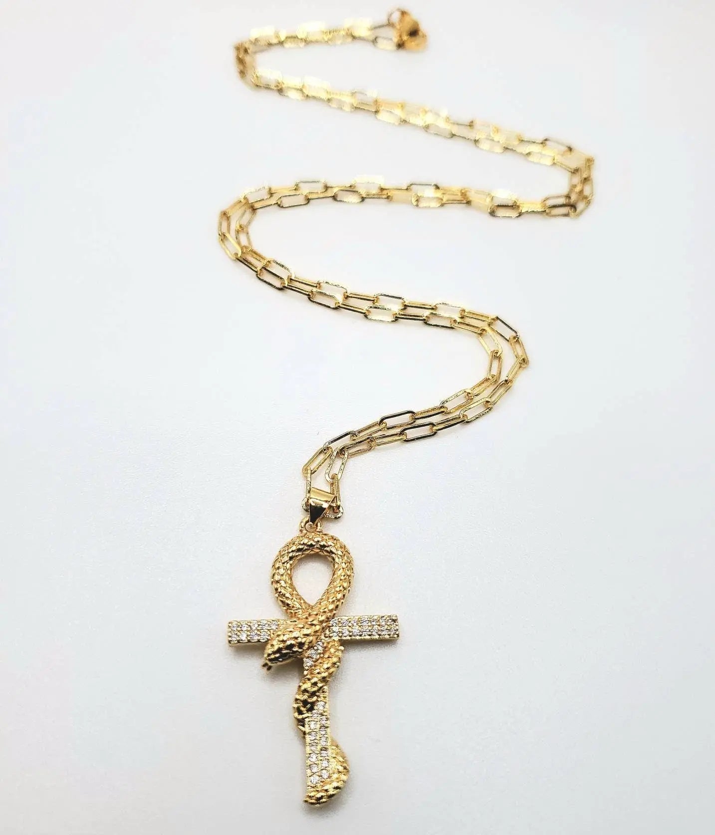Snake ankh necklace