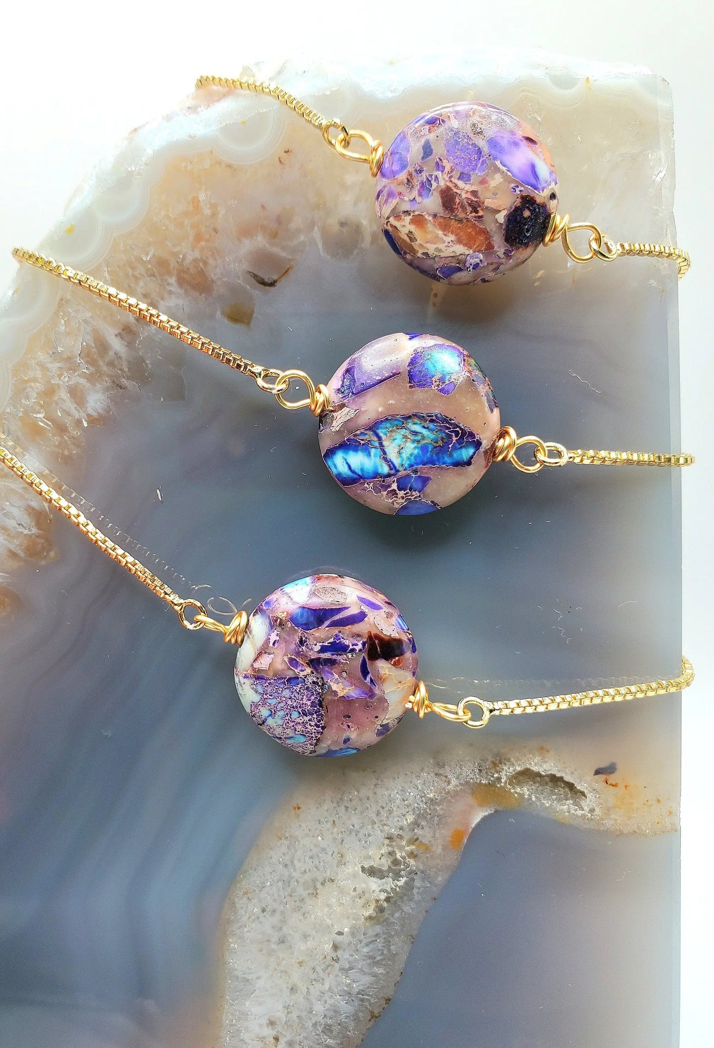 Imperial Jasper slider bracelets