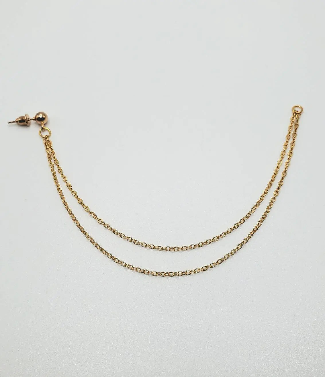 Double up nose ring chain