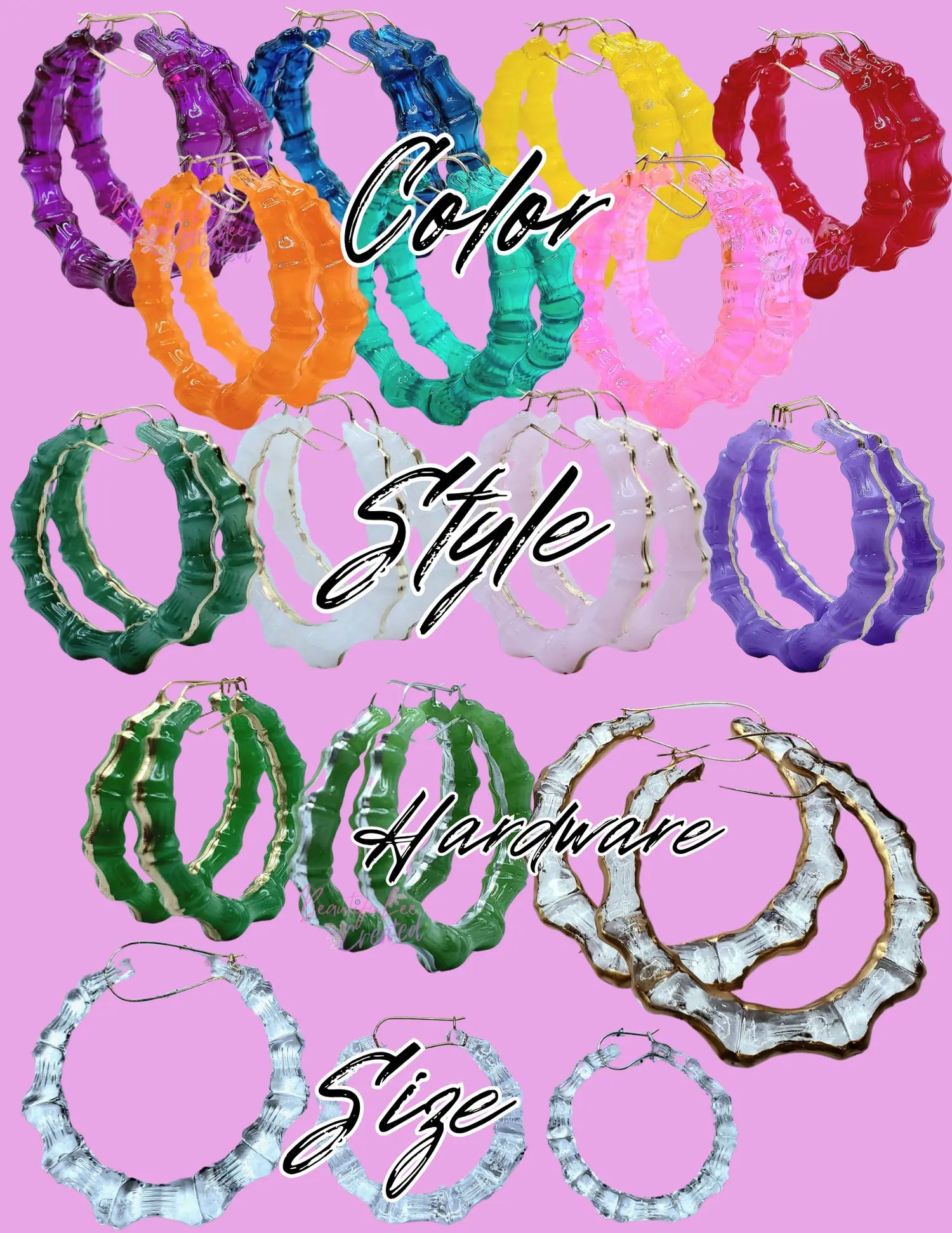 Bamboo earrings your way - Beautifulee Created
