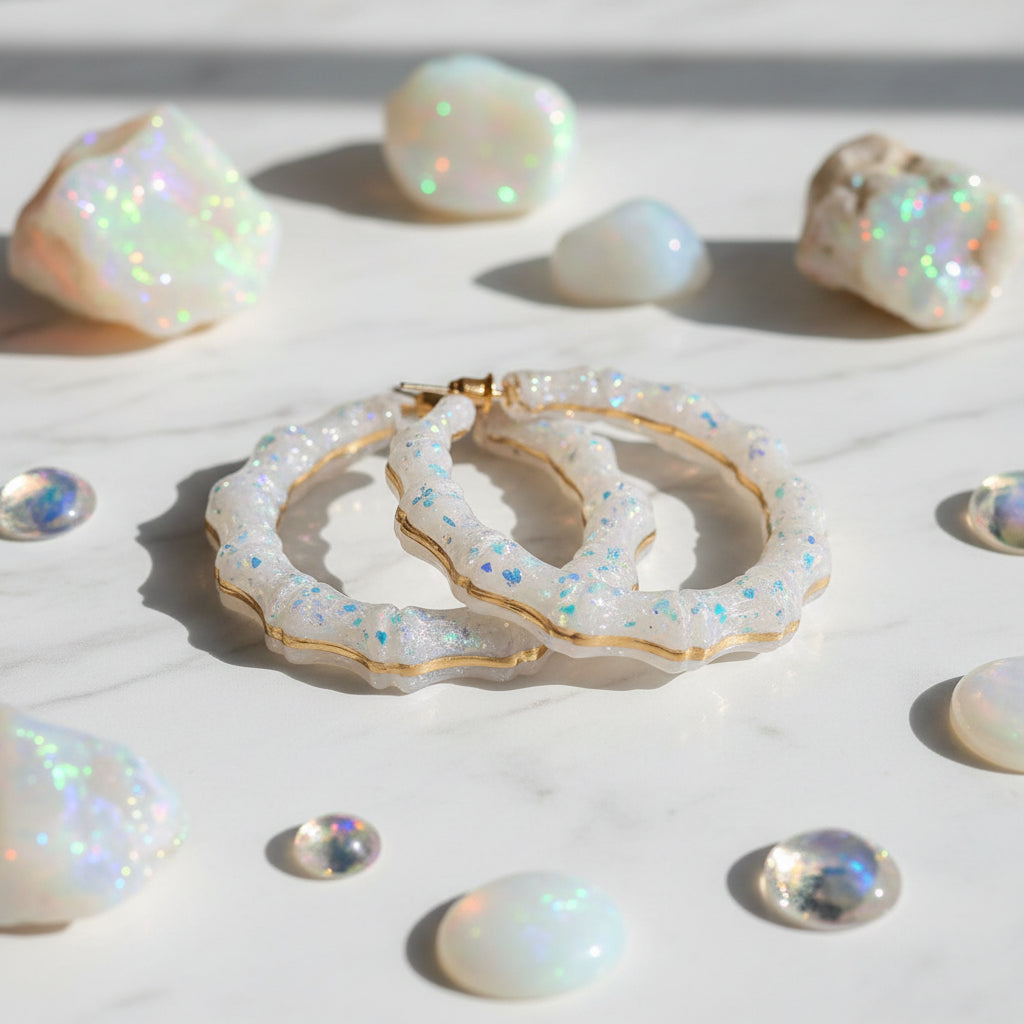 Opalike bamboo hoop earrings customizable beautifuleecreatedllc