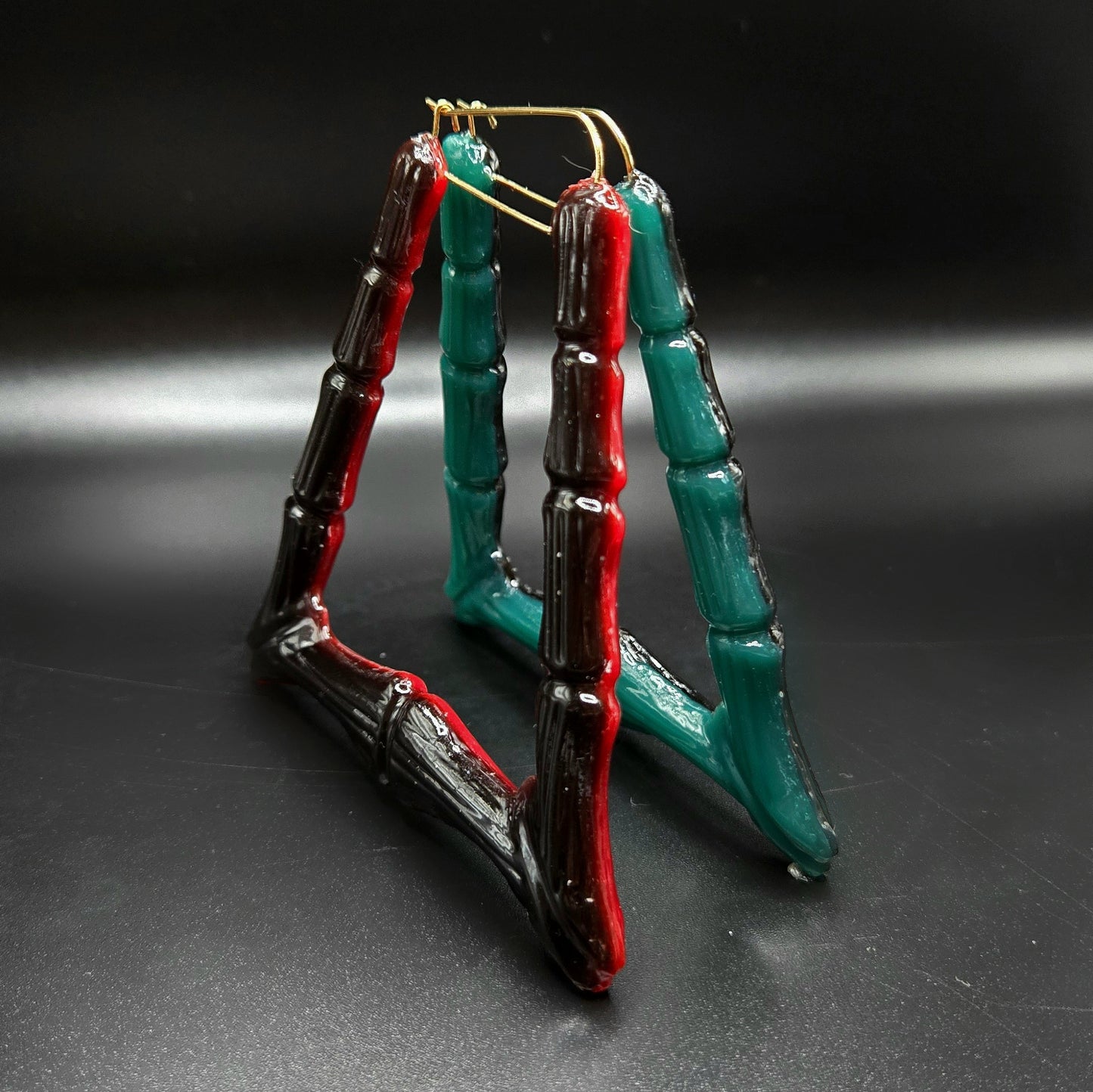 For the Culture RBG Bamboo hoop earrings custom black pride black history month Juneteenth 90s style earrings