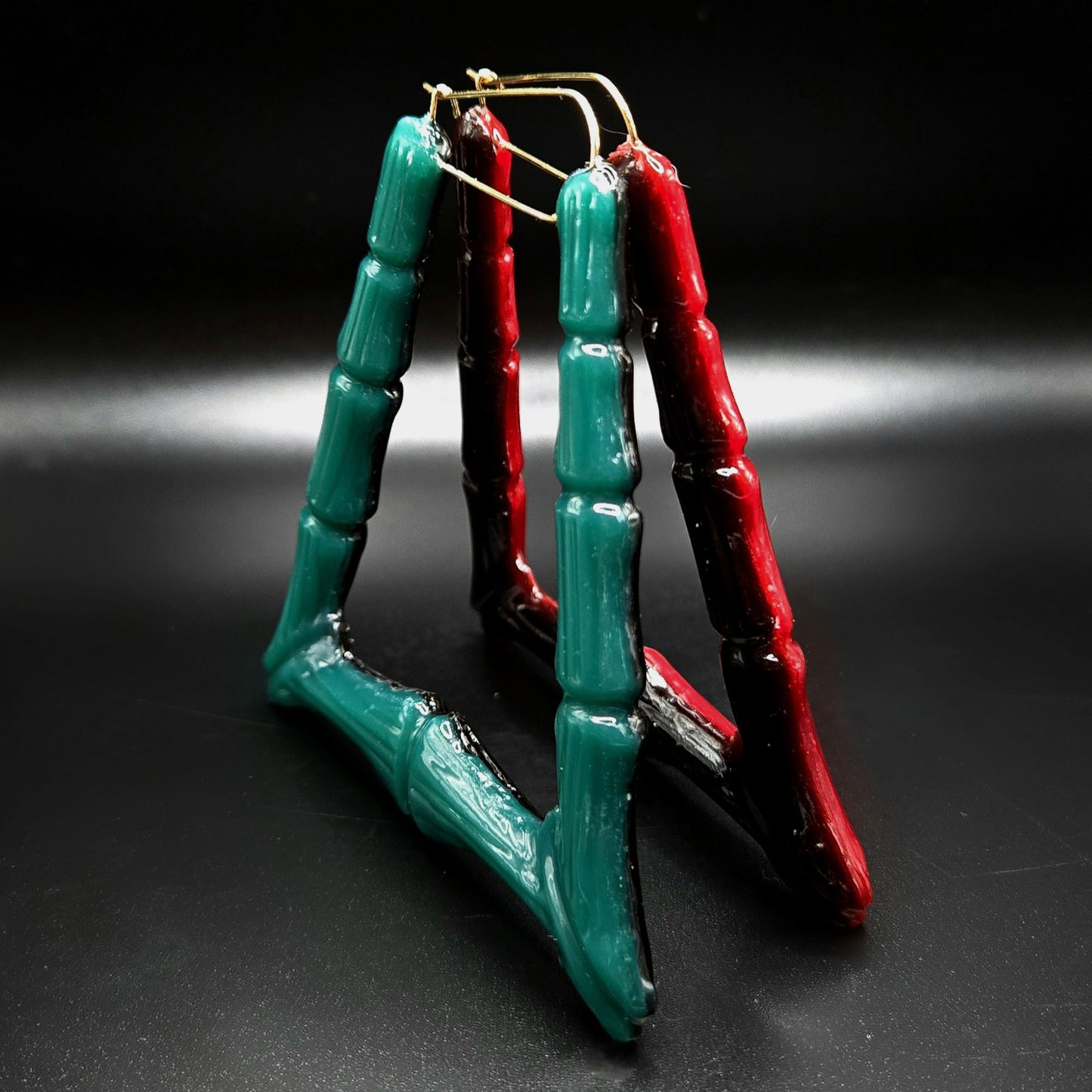 For the Culture RBG Bamboo hoop earrings custom black pride black history month Juneteenth 90s style earrings