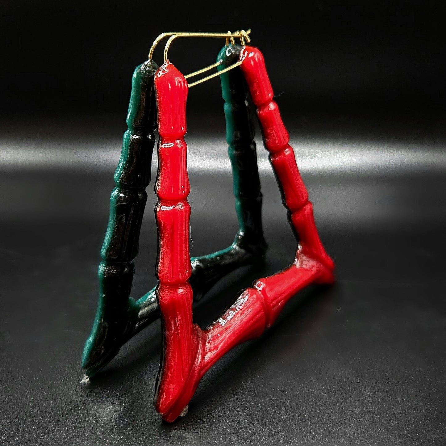 For the Culture RBG Bamboo hoop earrings custom black pride black history month Juneteenth 90s style earrings