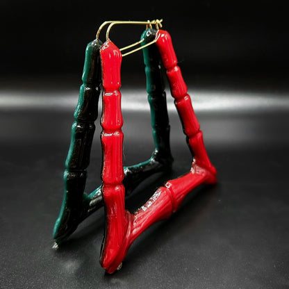 For the Culture RBG Bamboo hoop earrings custom black pride black history month Juneteenth 90s style earrings