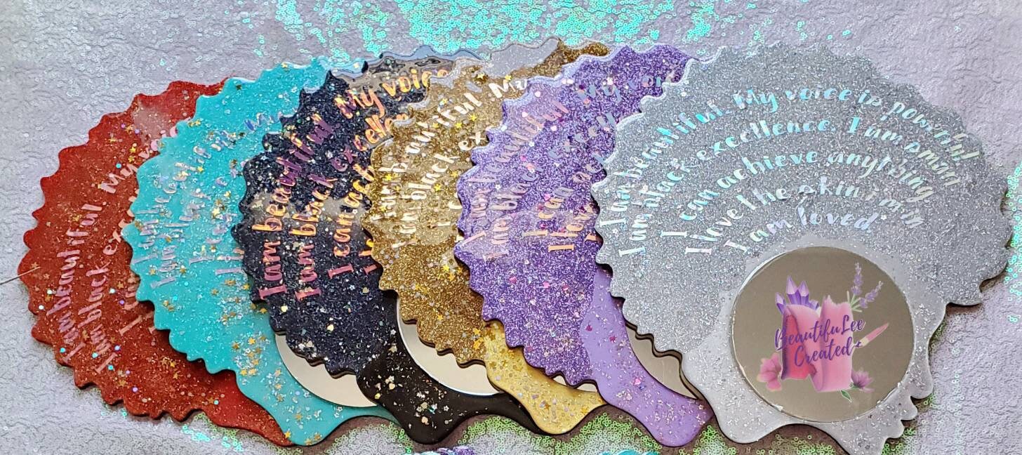 I Am Affirmations hanging wall mirror