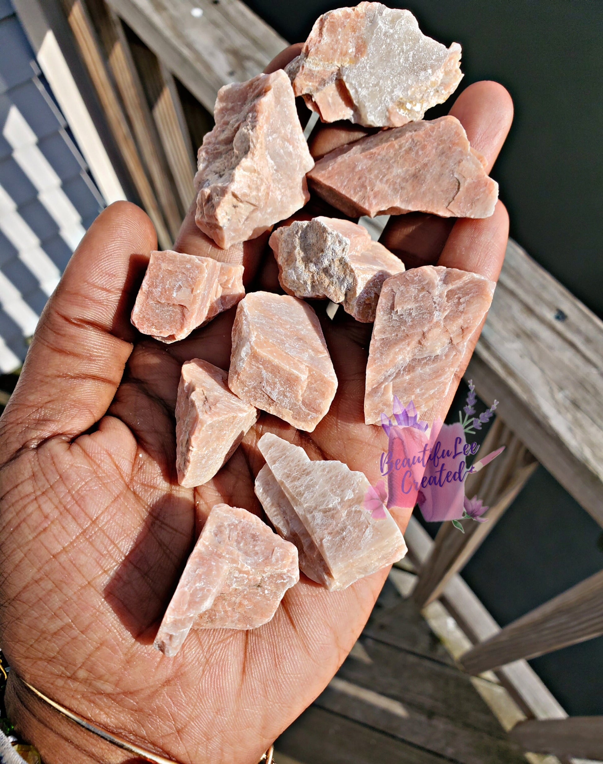 Peach moonstone crystal