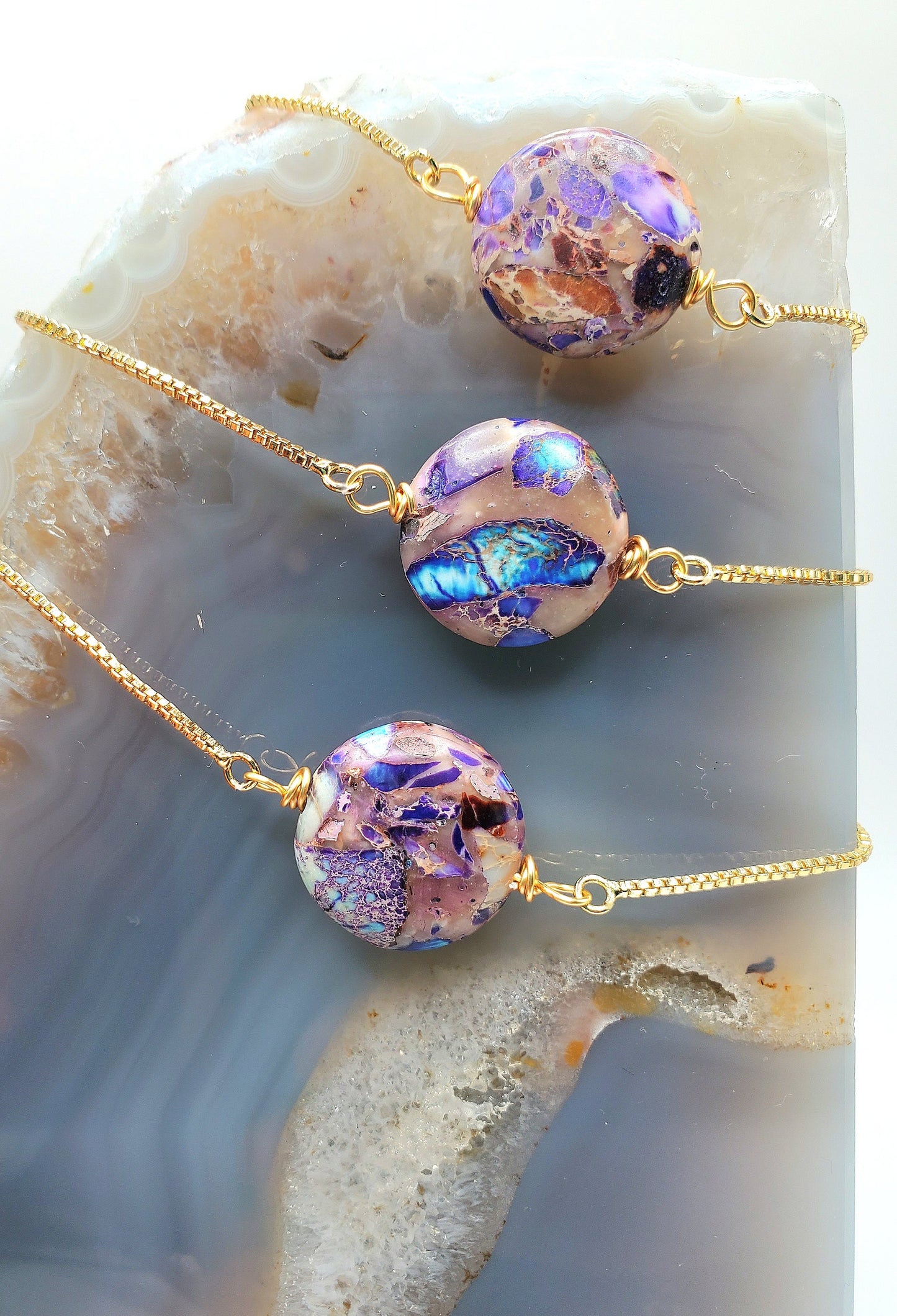 Imperial Jasper slider bracelet