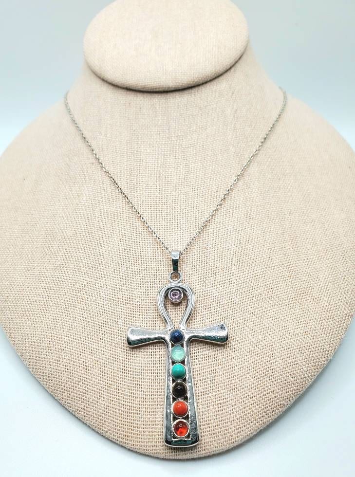 7 Chakra Ankh Necklace: A Symbol of Balance and Healing