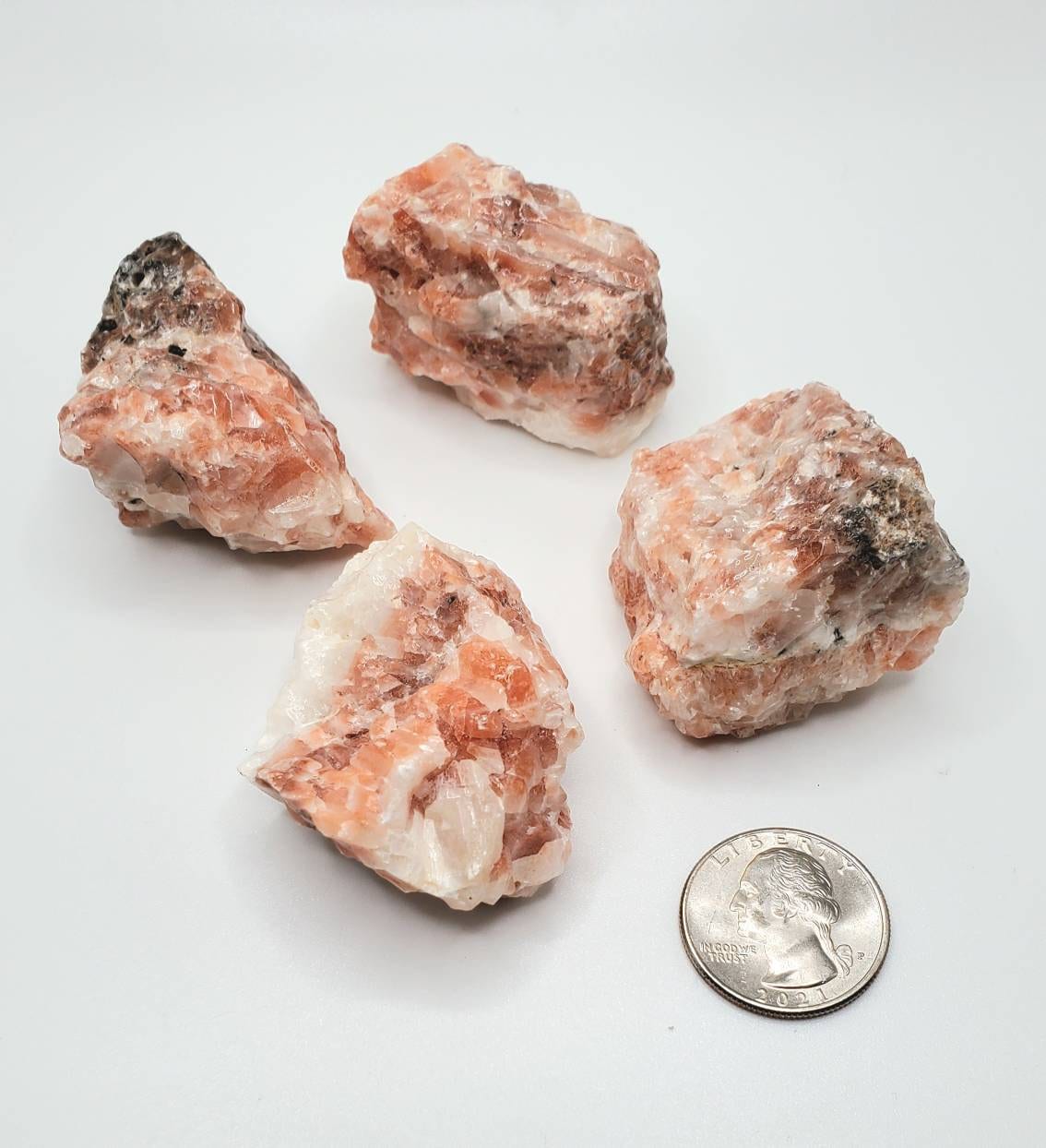 Red calcite raw crystal