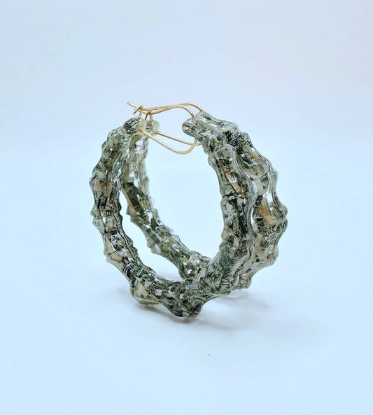 Money bamboo earrings