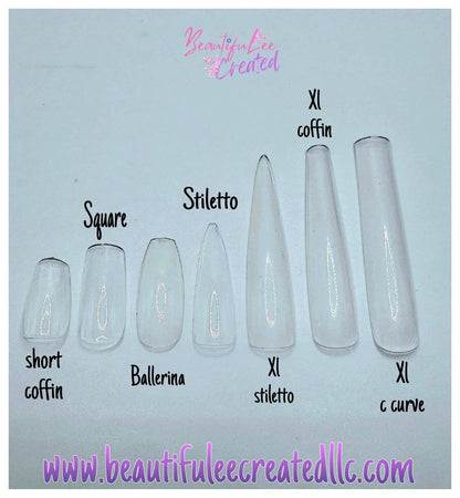 Pink caviar press on nails