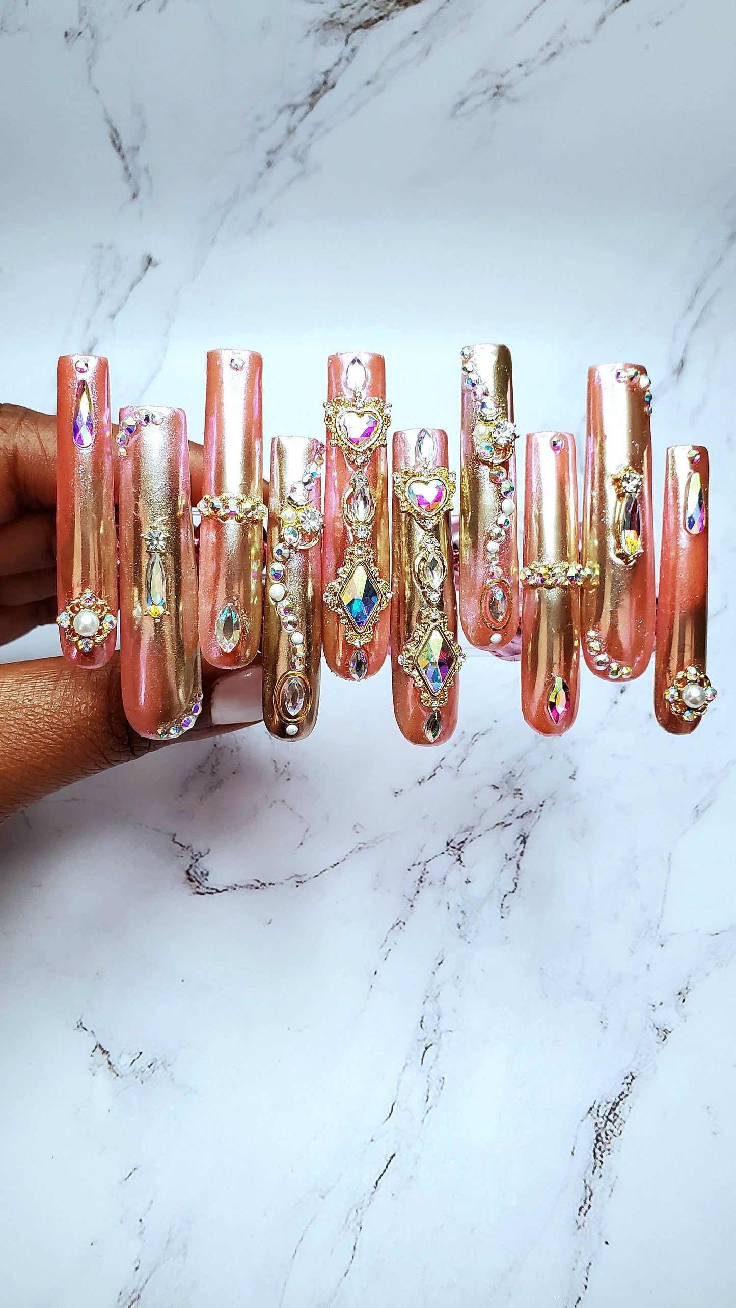 Royal Princess press on nail set