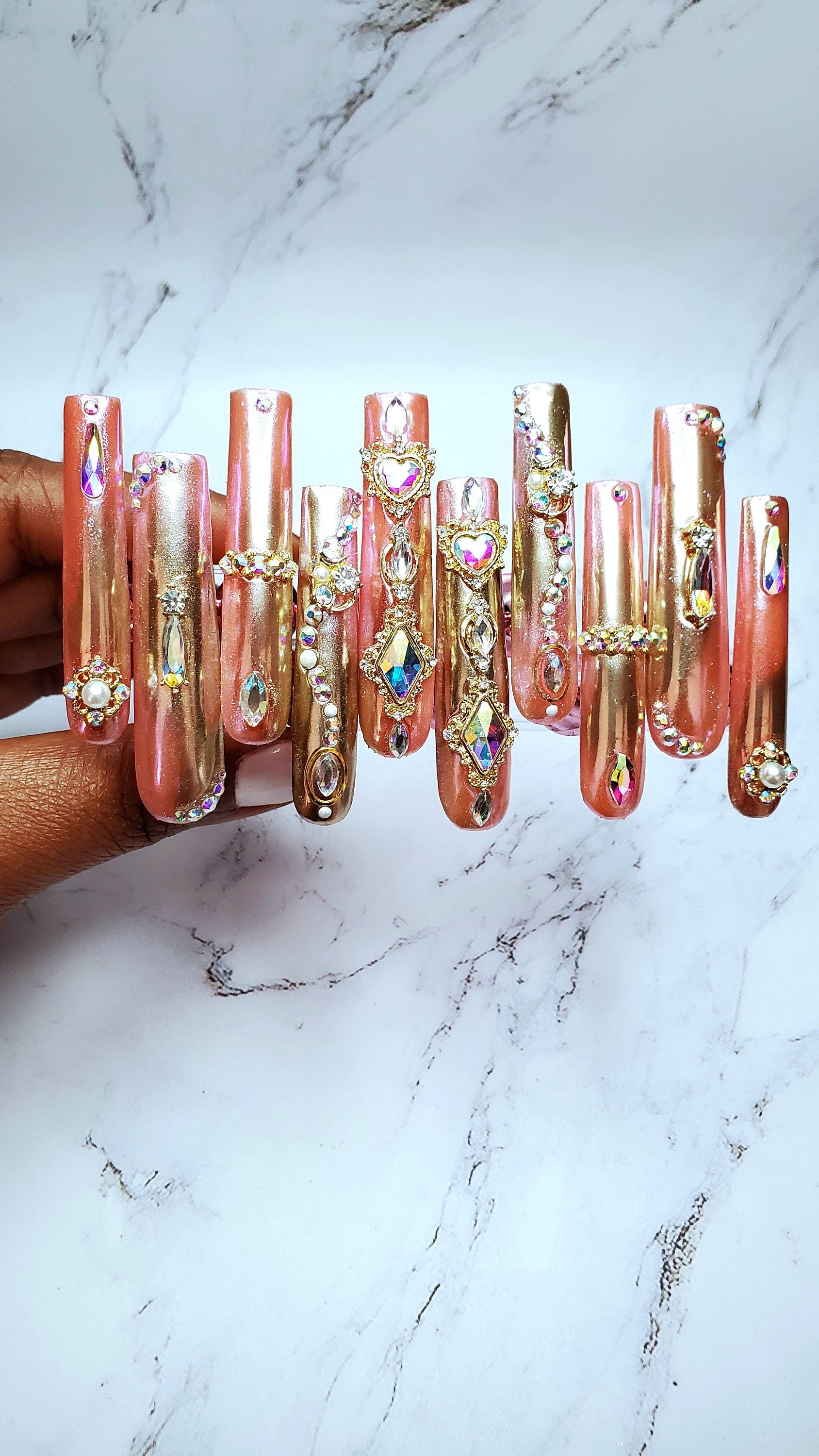 Royal Princess press on nail set