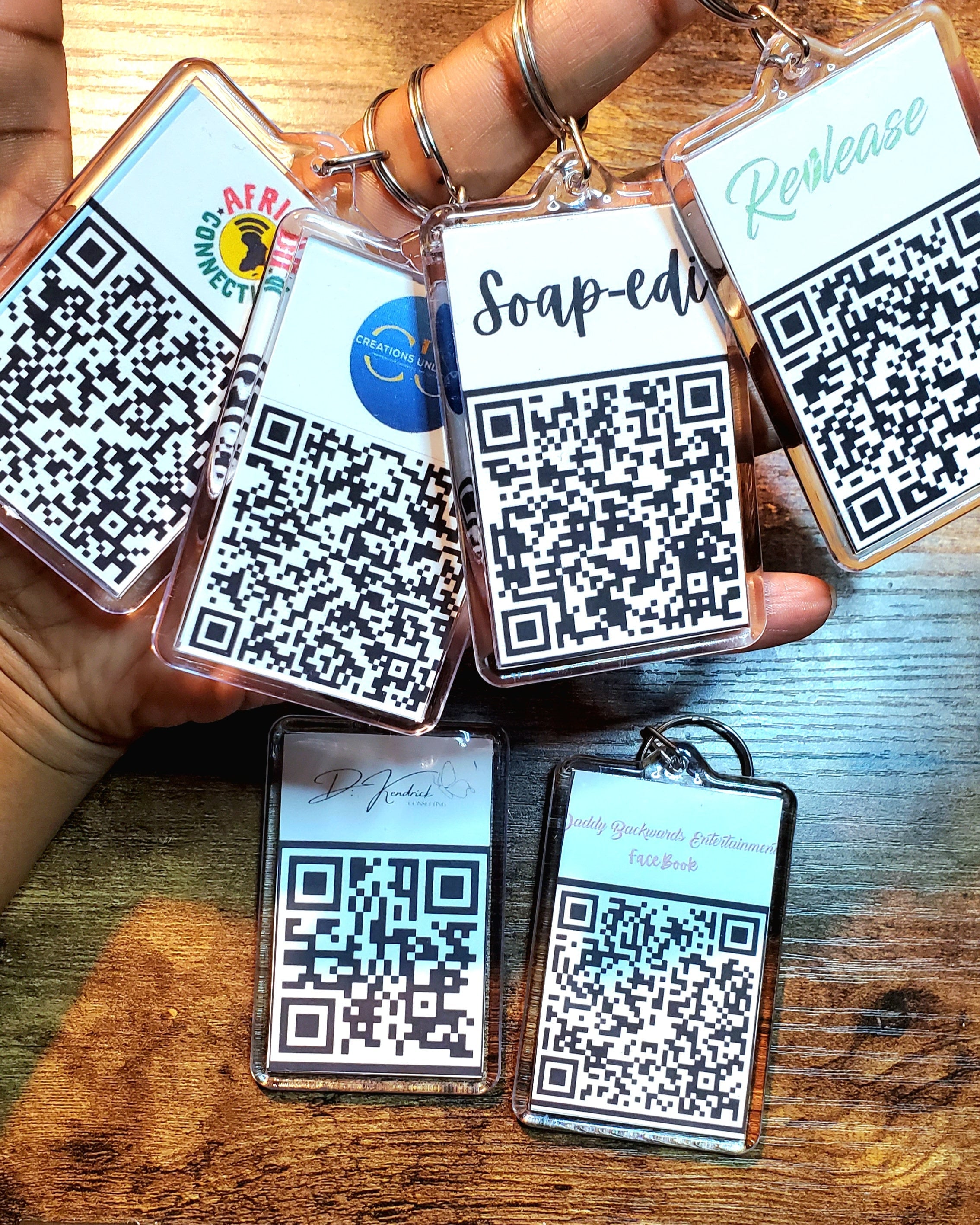 QR code keychain - beautifuleecreatedllc