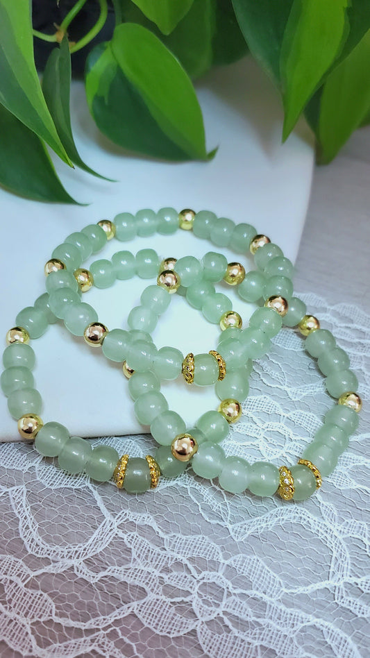 Jade colored bracelet
