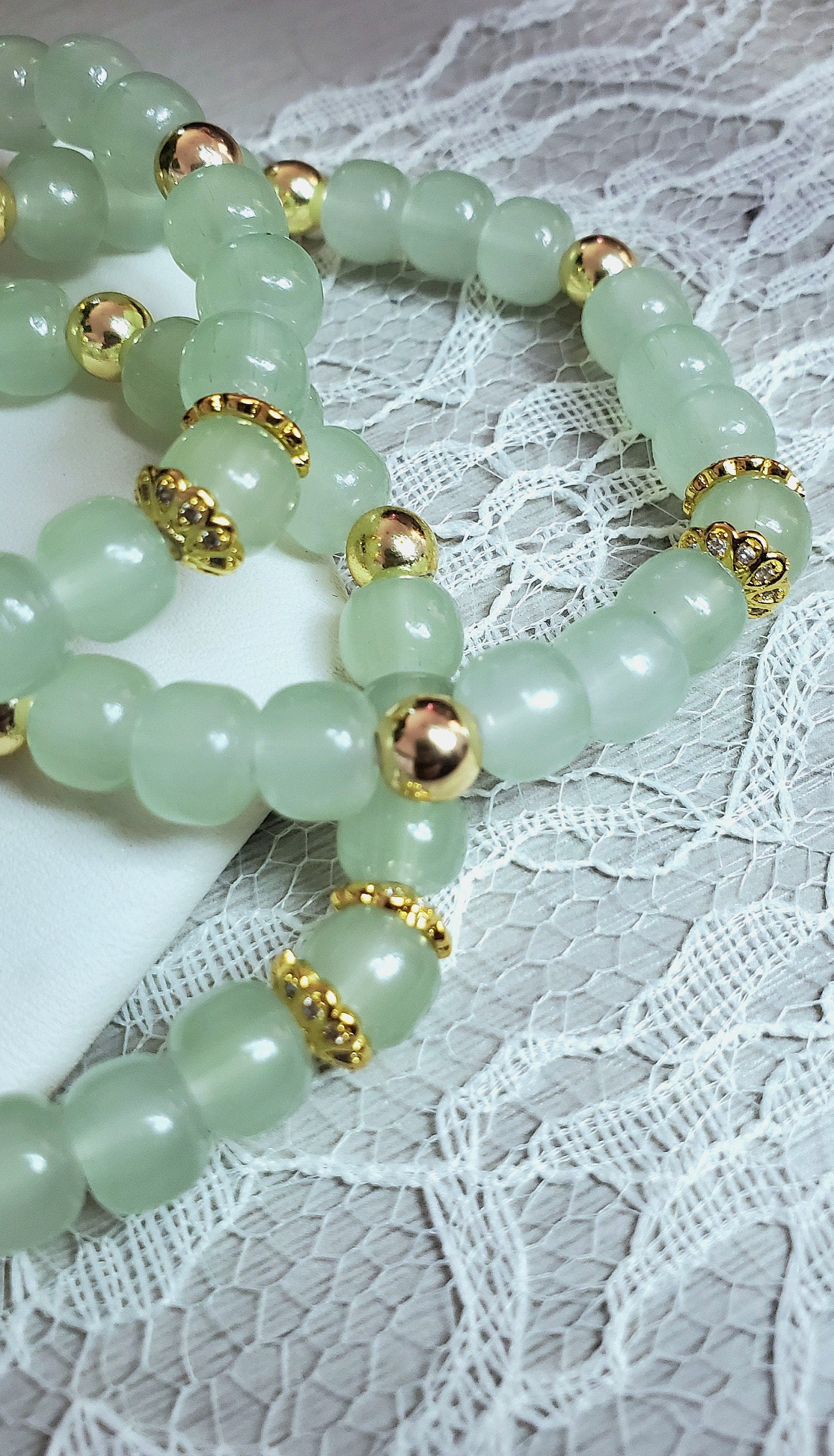 Jade colored bracelet