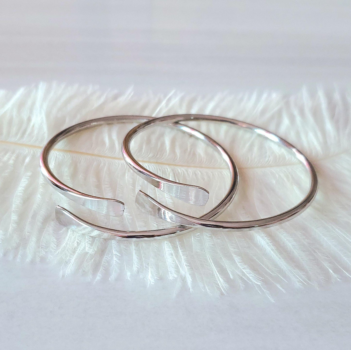 Cuff bangle bracelet set adjustable bangles 2 bracelets