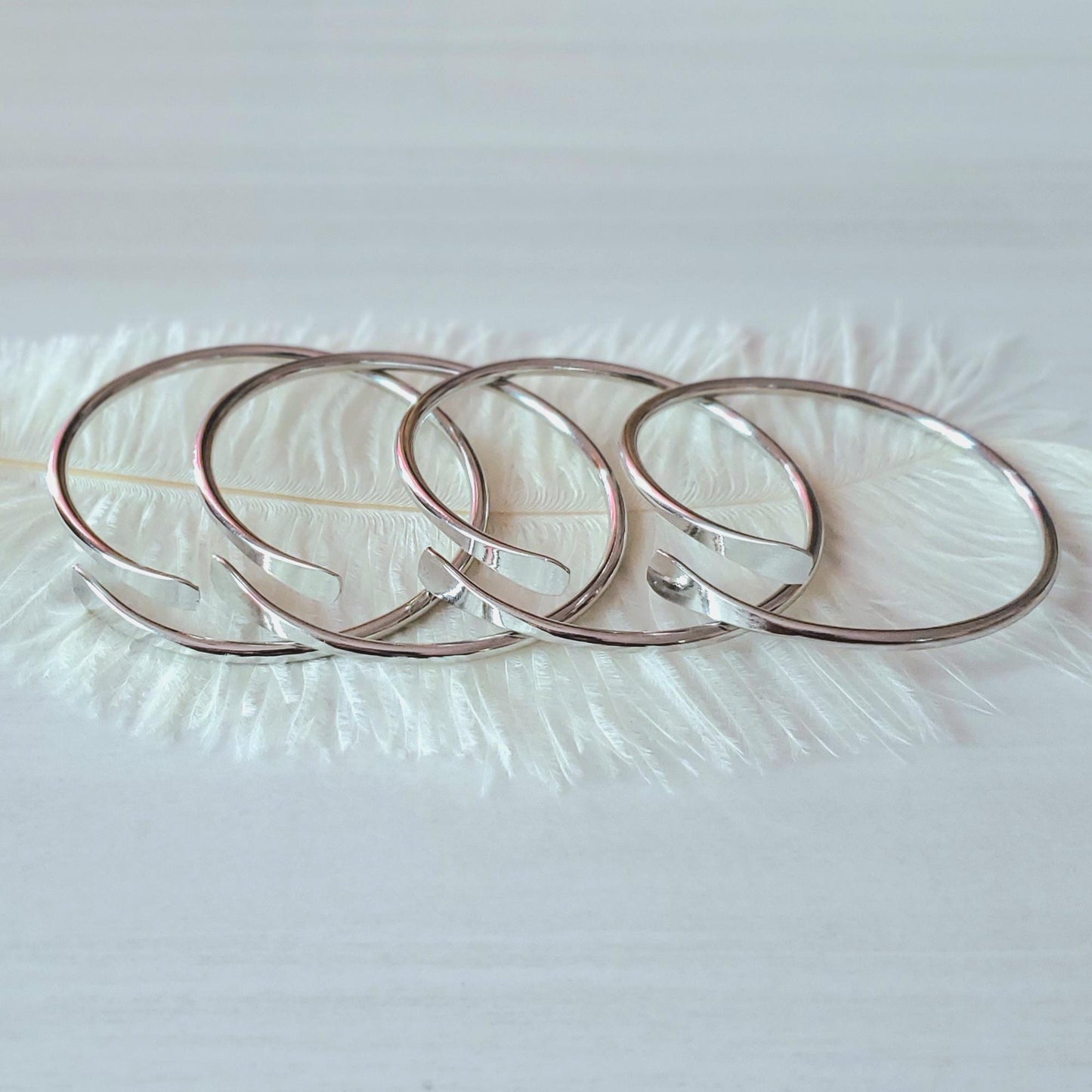 Cuff bangle bracelet set adjustable bangles 2 bracelets