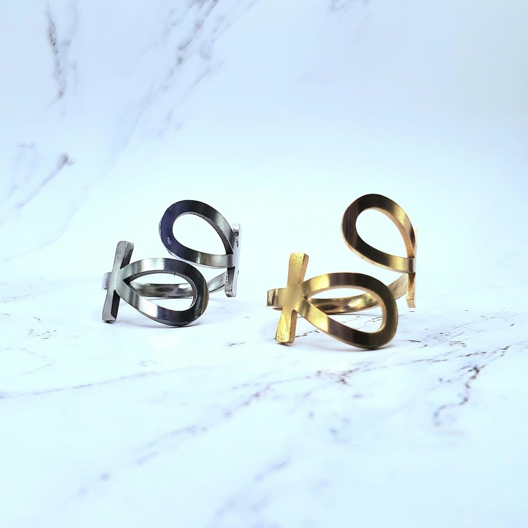 Ankh Adjustable Wrap Ring