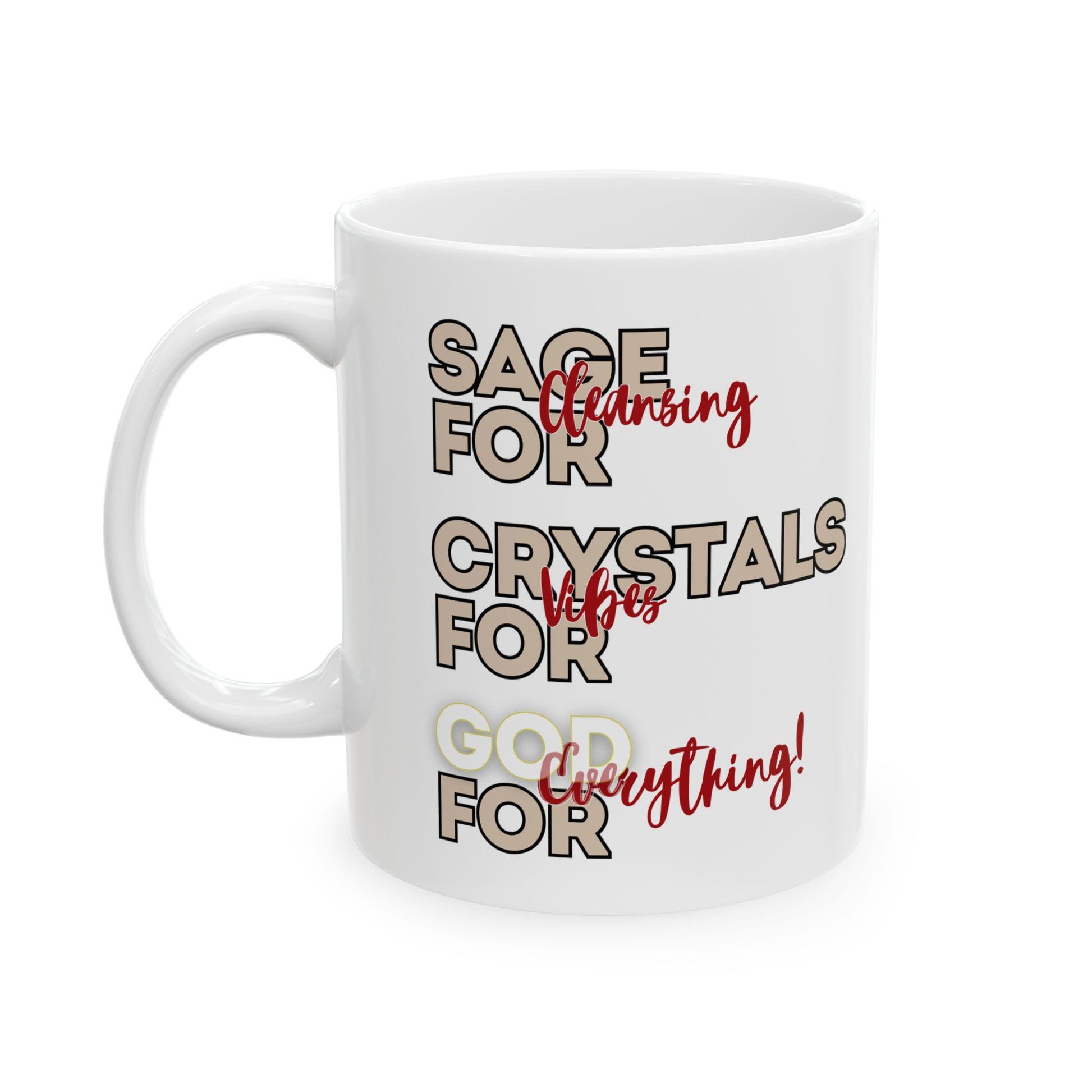 Sage Crystals God ceramic mug