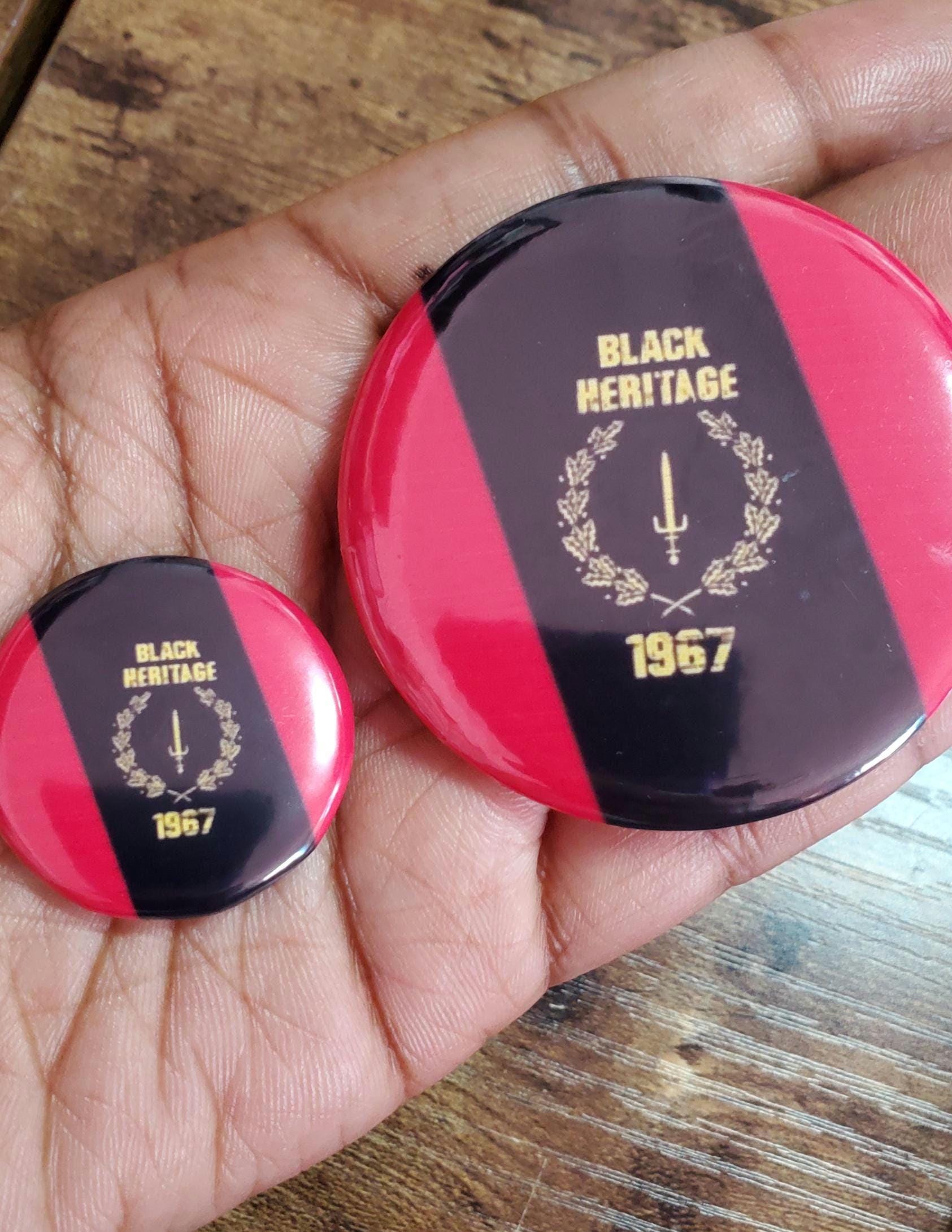 Black pride button pin