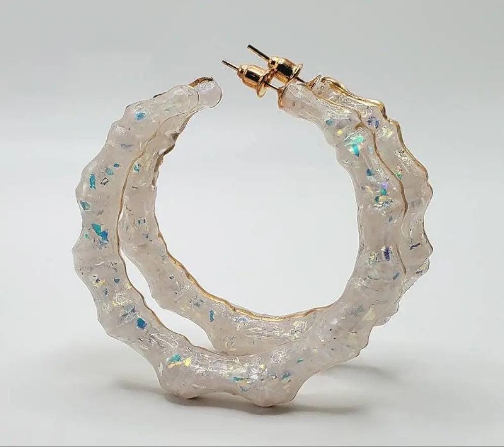 Opalike bamboo hoop earrings customizable beautifuleecreatedllc