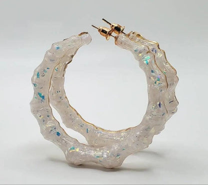 Opalike bamboo hoop earrings customizable beautifuleecreatedllc