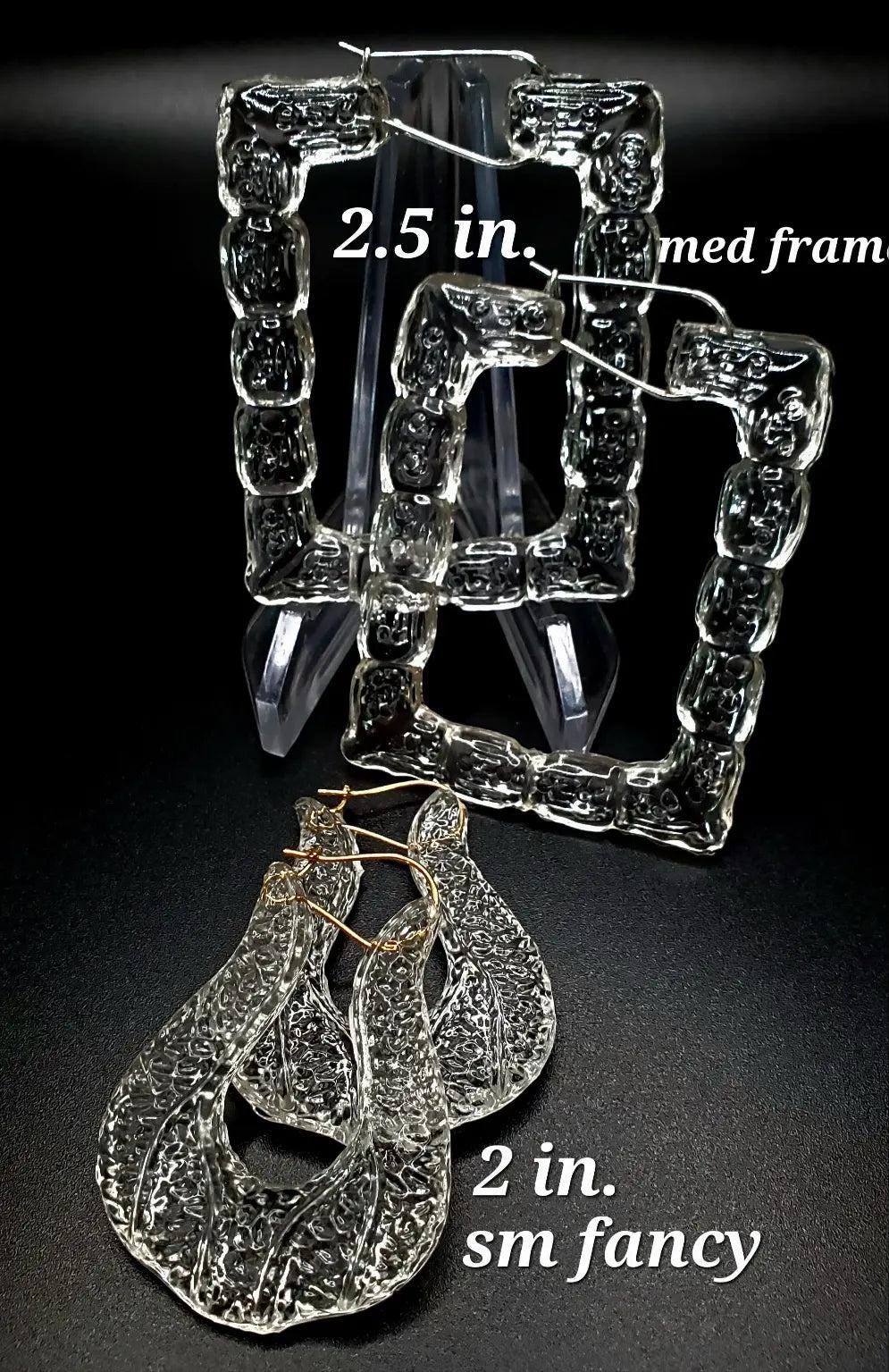 Jelly bamboo hoop earrings customizable beautifuleecreatedllc