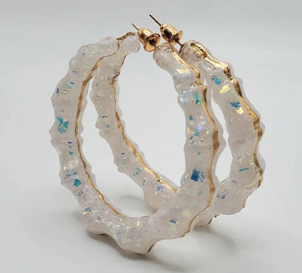 Opalike bamboo hoop earrings customizable beautifuleecreatedllc