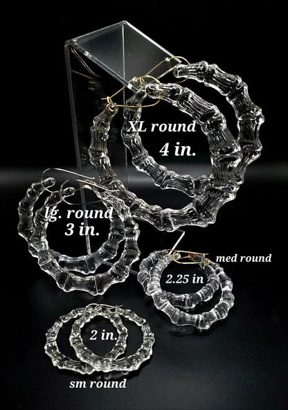 Jelly bamboo hoop earrings customizable beautifuleecreatedllc
