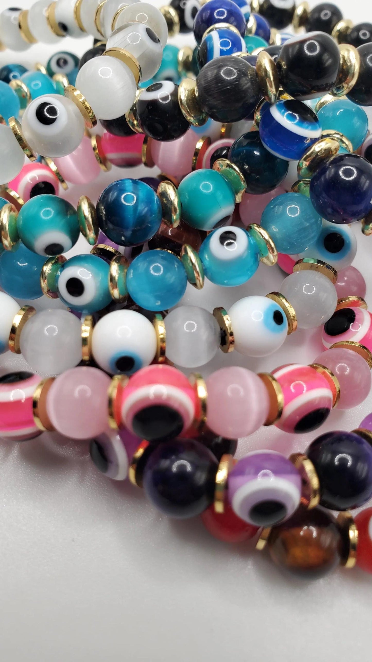 Evil eye bracelets various colors beautifuleecreatedllc