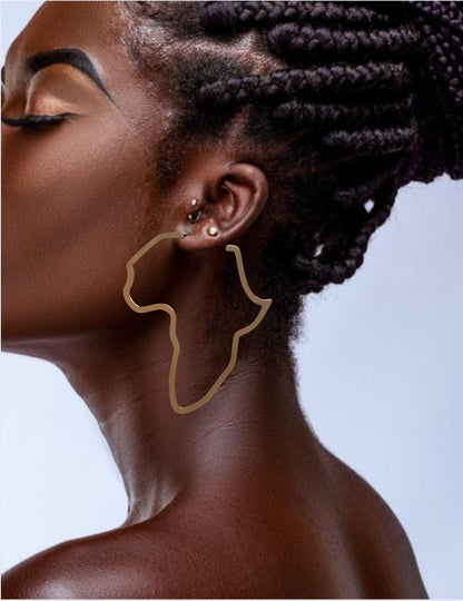 Africa shape statement earrings