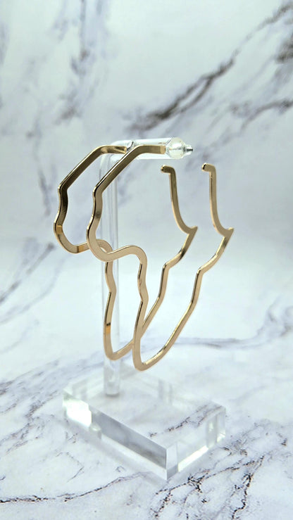 Africa shape statement earrings