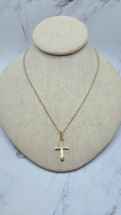 Ankh petite minimalist pendant necklace