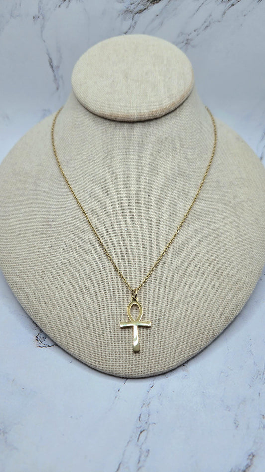 Ankh petite minimalist pendant necklace