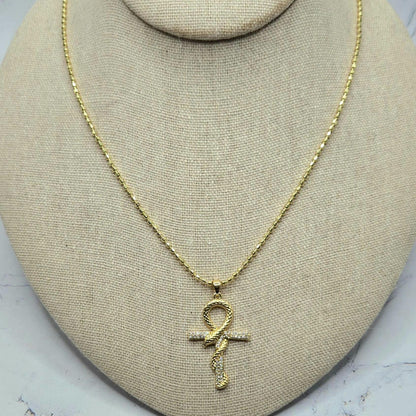 Snake ankh necklace