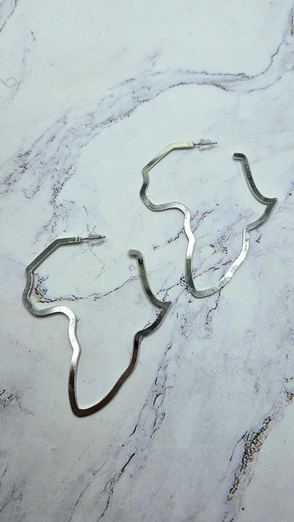 Africa shape statement earrings