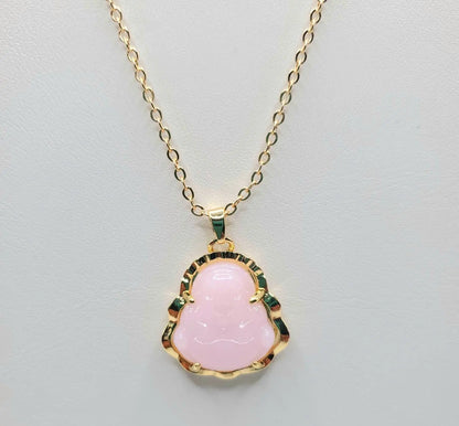 Pink Buddha necklace