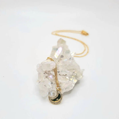 Crescent moon chain necklace